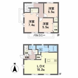 クラヴィエ余戸中の物件間取画像